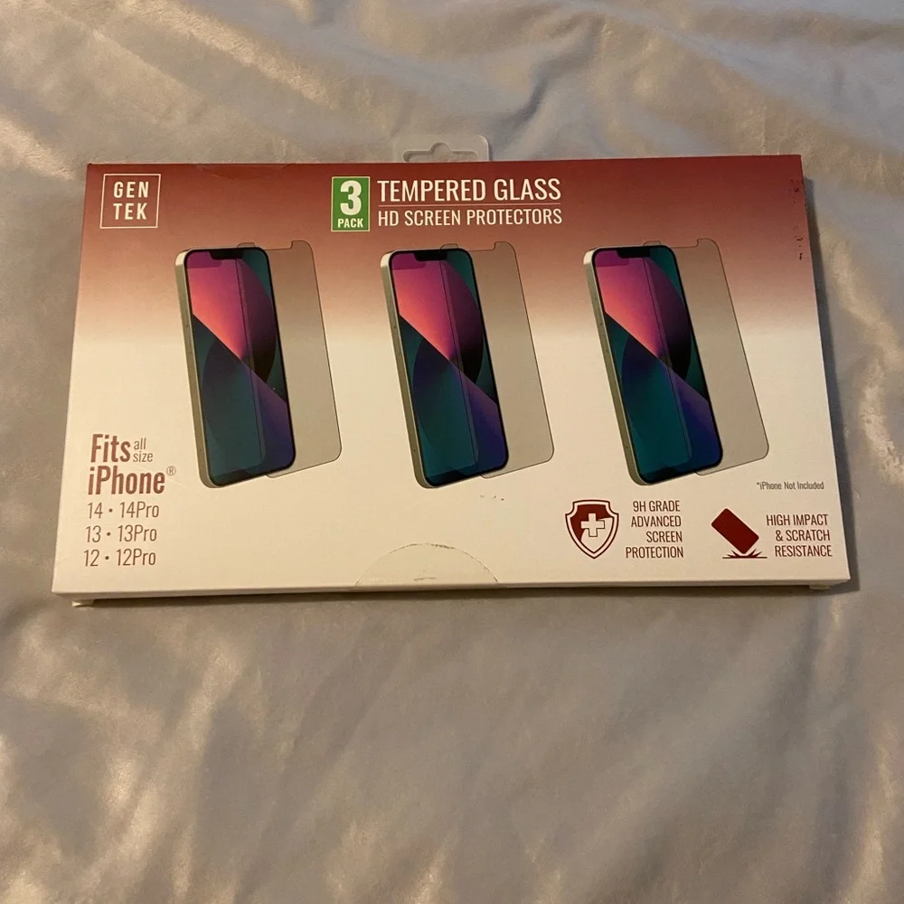Tempered Glass Screen Protector for iPhone - 3 Pack
